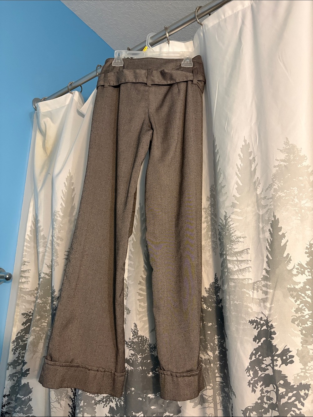 Heart Soul Charcoal Wide Leg Tie-Belt Pants - Picture 2 of 2